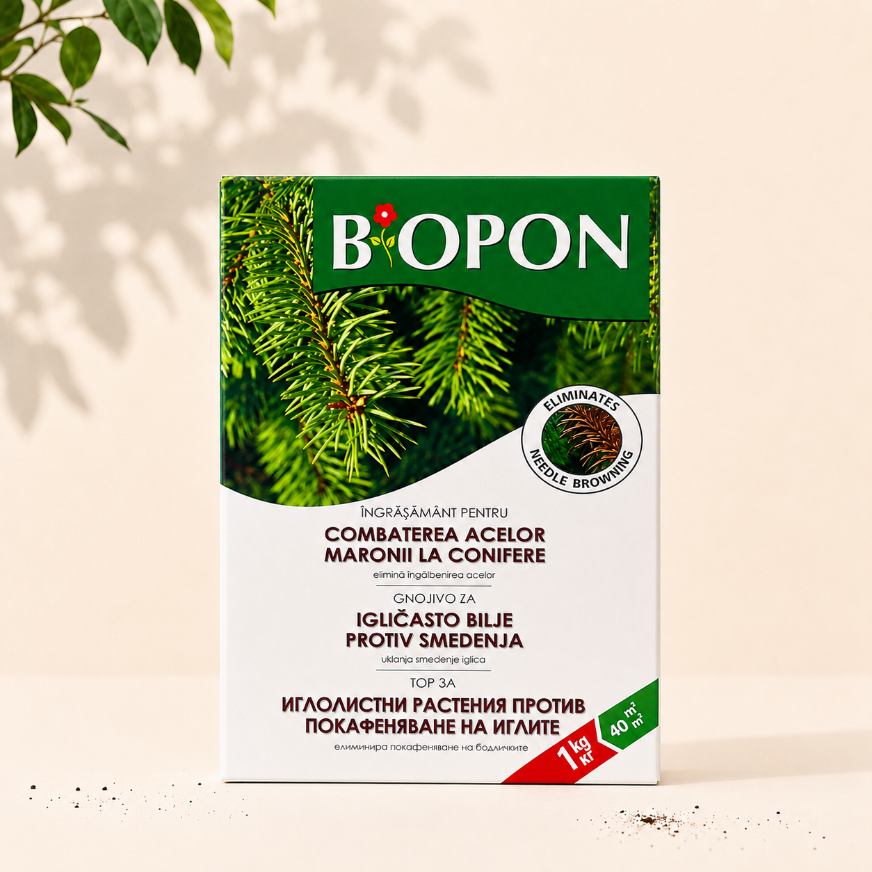 ingrasamant-pentru-combaterea-acelor-maronii-la-conifere Îngrășământ Biopon pentru combaterea brunificării acelor la conifere – 1 kg - imagine 1